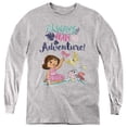 thumbnail image 1 of Popfunk Dora The Explorer Always Ready For Adventure Youth Long Sleeve T Shirt, Athletic Heather, Large, 1 of 3