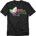 thumbnail image 1 of Popfunk Dora The Explorer Floral Lettering Unisex Adult T Shirt, Black, 5X-Large, 1 of 1