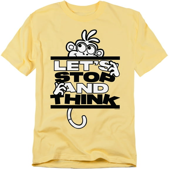 Popfunk Dora The Explorer LetÂ’S Stop And Think Unisex Adult T Shirt, Banana, Small
