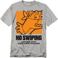 thumbnail image 1 of Popfunk Dora The Explorer No Swiping Under Any Circumstances Unisex Adult T Shirt, Athletic Heather, 3X-Large, 1 of 1