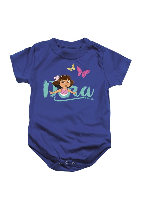 Popfunk Dora The Explorer With Butterflies Unisex Infant Snap Suit for Baby, Royal, Medium