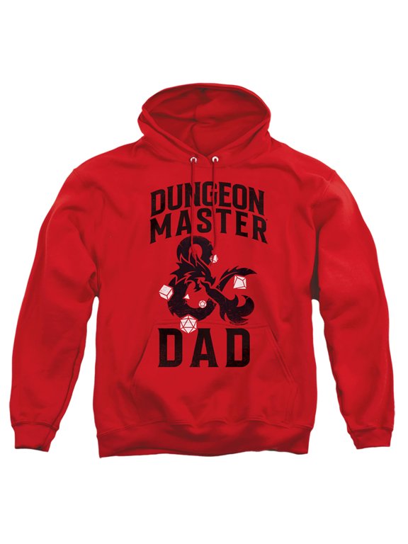 Dungeons & Dragons Father's Day Daddy Dungeon Master Adult Pull-Over Hoodie, Red, Large