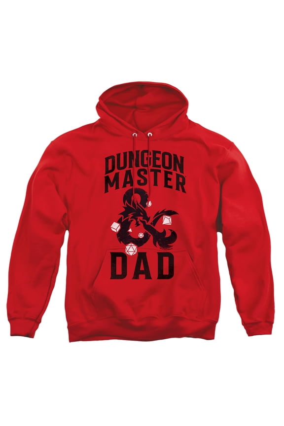 Dungeons & Dragons Father's Day Daddy Dungeon Master Adult Pull-Over Hoodie, Red, Small