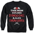 thumbnail image 1 of Popfunk Dungeons & Dragons Mother's Day Slay Dragons Unisex Adult Crewneck Sweatshirt, Black, Medium, 1 of 5