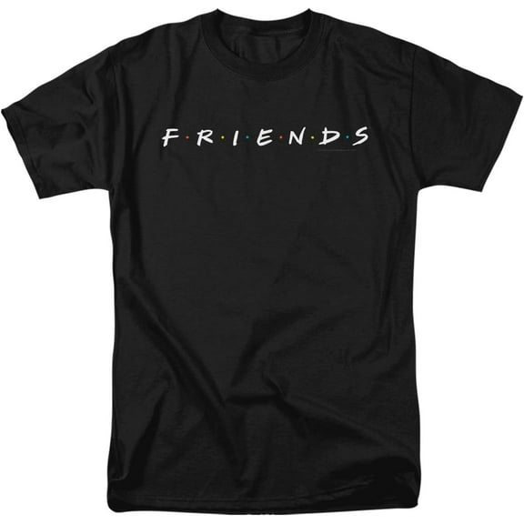 Popfunk Friends Misc Logos Adult Unisex T Shirt CollectionMen and women, Black T-shirt, size: Extra large