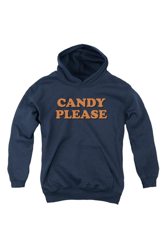 Popfunk Halloween Candy Please Youth Kids Boy/Girls Pull-Over Hoodie, Navy, Medium