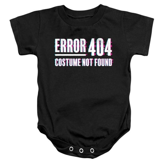 Popfunk Halloween Error 404 Costume Not Found Unisex Infant Snap Suit for Baby, Black, Large