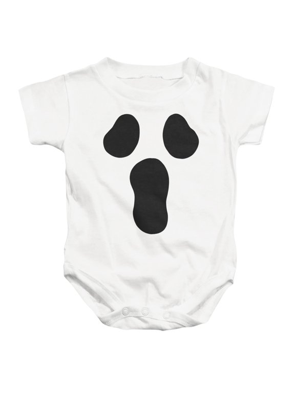 Popfunk Halloween Ghost Costume Unisex Infant Snap Suit for Baby, White, Small