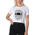thumbnail image 1 of Popfunk Halloween Mummy Costume Women's Crop Top T-Shirt, White, Large, 1 of 3