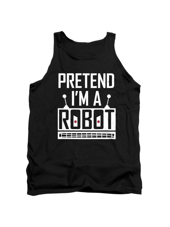 Halloween Pretend I'm A Robot Costume Unisex Adult Tank Top, Black, Medium