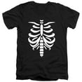 thumbnail image 1 of Popfunk Halloween Skeleton Costume Unisex Adult V-Neck T Shirt (Large) Black, 1 of 3