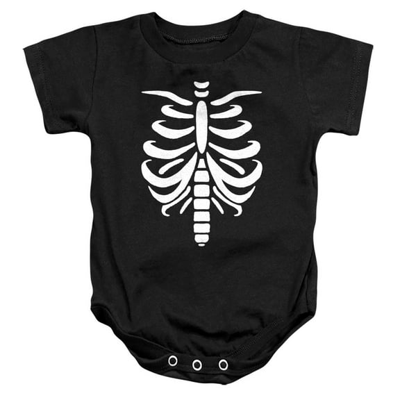 Popfunk Halloween Skeleton Costume Unisex Infant Snap Suit for Baby, Black, Small