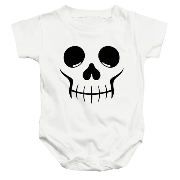 Popfunk Halloween Skull Costume Unisex Infant Snap Suit for Baby, White, Large