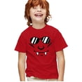 thumbnail image 1 of Popfunk Halloween Vampire Costume Kids T Shirt for Youth Boys and Girls, Red, X-Small, 1 of 3