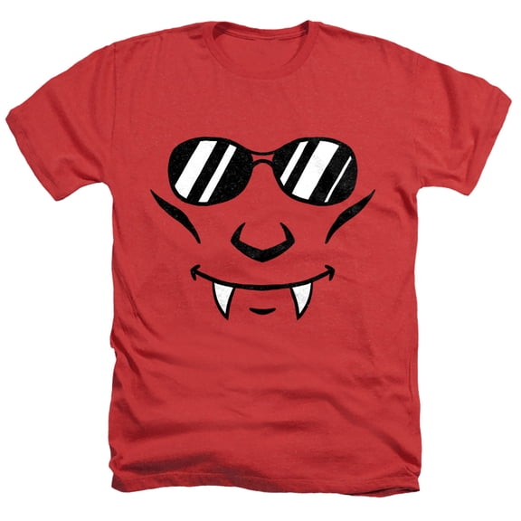 Popfunk Halloween Vampire Costume Unisex Adult Heather T Shirt, Red Heather, 3X-Large