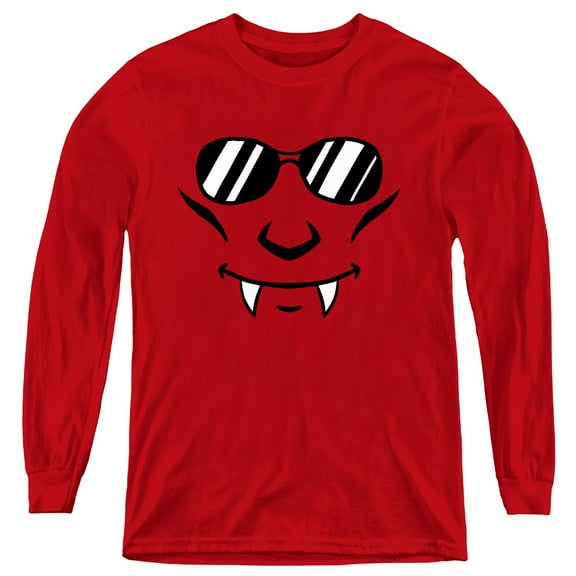 Popfunk Halloween Vampire Costume Youth Long Sleeve T Shirt, Red, Medium