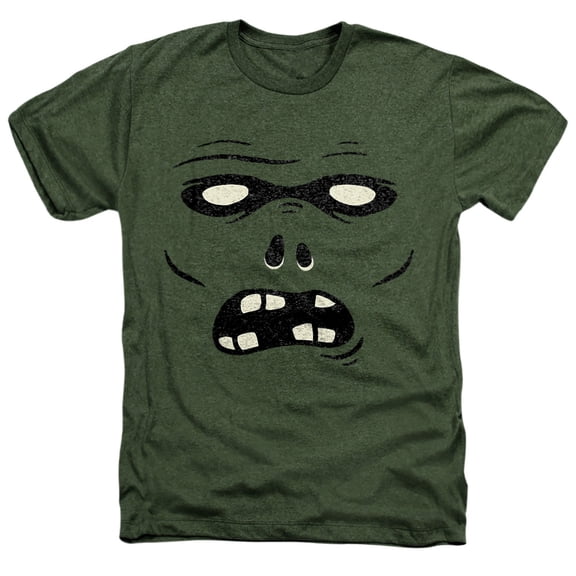 Popfunk Halloween Zombie Costume Unisex Adult Heather T Shirt, Military Green Heather, X-Large