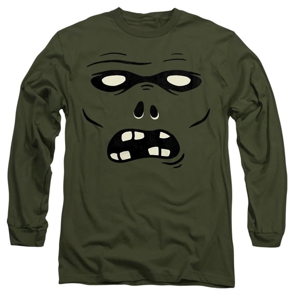 Popfunk Halloween Zombie Costume Unisex Adult Long-Sleeve T Shirt, Military Green, Large