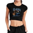 thumbnail image 1 of Popfunk Interview with The Vampire Claudia Homage Women's Cap Sleeve Baby Rib Crop Top, Black, Small, 1 of 5