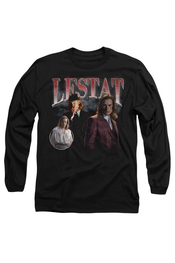 Popfunk Interview with The Vampire Lestat Homage Unisex Adult Long-Sleeve T Shirt, Black, X-Large