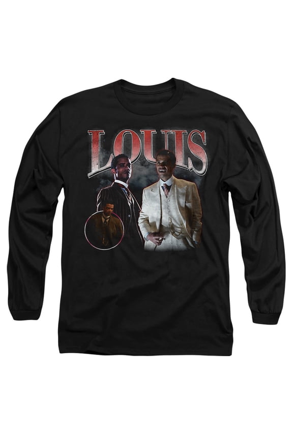 Popfunk Interview with The Vampire Louis Homage Unisex Adult Long-Sleeve T Shirt, Black, 2X-Large