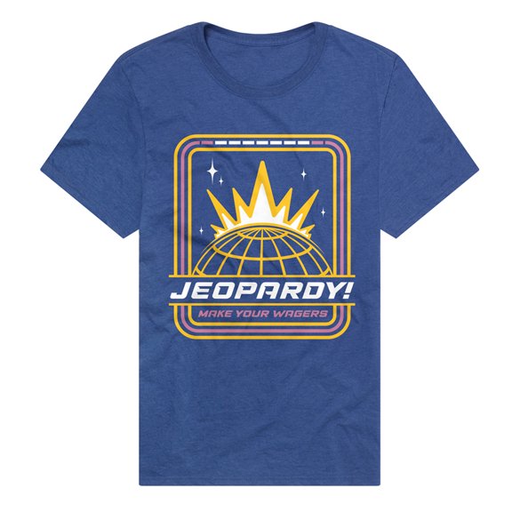 Popfunk Jeopardy Champion Unisex Adult Heathered Premium T Shirt (Medium) Royal