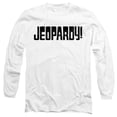 thumbnail image 1 of Popfunk Jeopardy Dark Logo Unisex Adult Long-Sleeve T Shirt, White, 3X-Large, 1 of 4