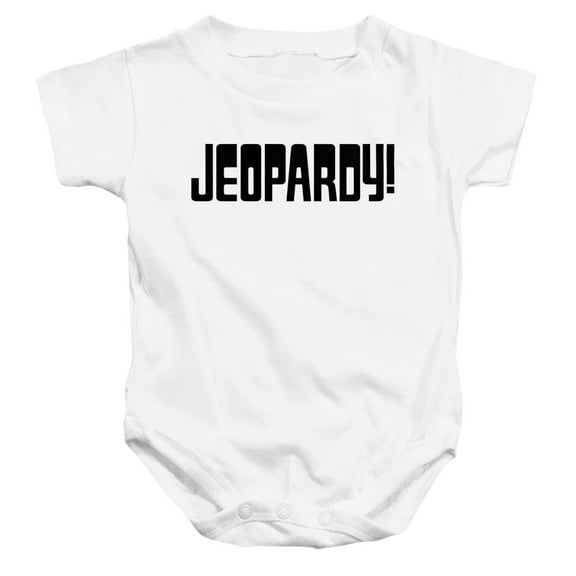 Popfunk Jeopardy Dark Logo Unisex Infant Snap Suit for Baby, White, X-Large