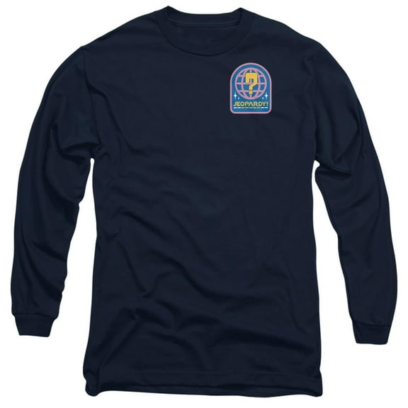 Popfunk Jeopardy Galaxy Unisex Adult Long-Sleeve T Shirt, Navy, X-Large