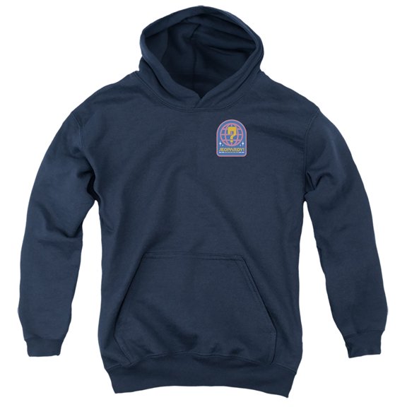 Popfunk Jeopardy Galaxy Youth Kids Boy/Girls Pull-Over Hoodie, Navy, Small