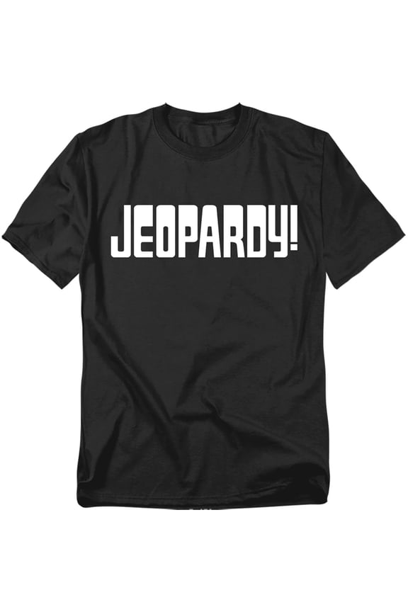 Popfunk Jeopardy Light Logo Unisex Adult T Shirt, Black, Medium