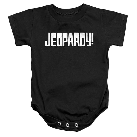 Popfunk Jeopardy Light Logo Unisex Infant Snap Suit for Baby, Black, Small
