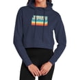 thumbnail image 1 of Popfunk Jeopardy Vintage Jeopardy Women's Cropped Hoodie Pullover Sweatshirt, Navy, X-Small, 1 of 5