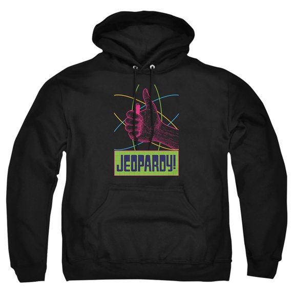 Popfunk Jeopardy What is.... Adult Pull-Over Hoodie, Black, 2X-Large