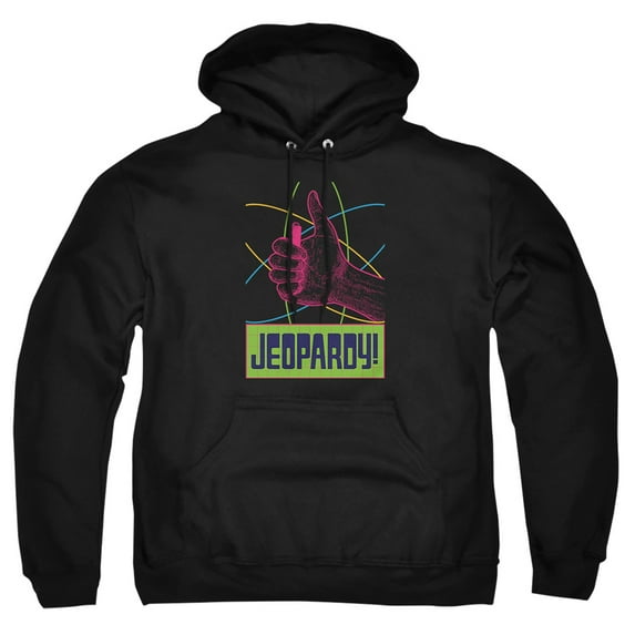 Popfunk Jeopardy What is.... Adult Pull-Over Hoodie, Black, Large