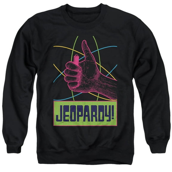Popfunk Jeopardy What is.... Unisex Adult Crewneck Sweatshirt, Black, 5X-Large