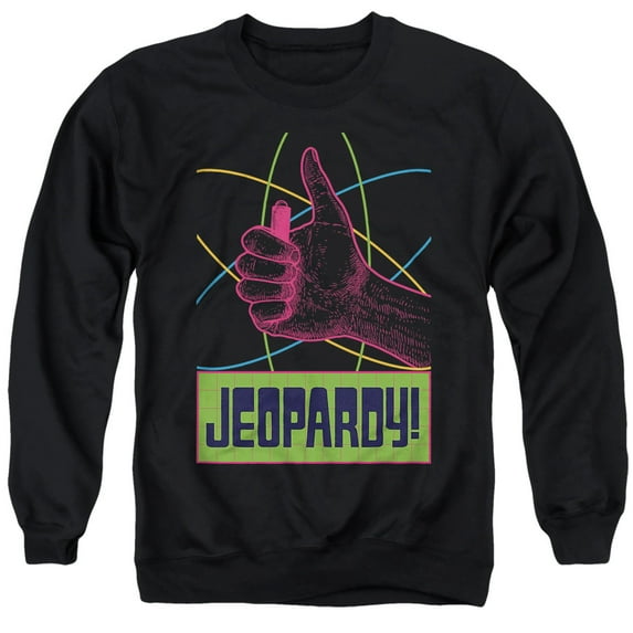 Popfunk Jeopardy What is.... Unisex Adult Crewneck Sweatshirt, Black, X-Large