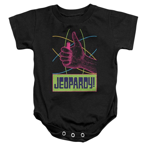 Popfunk Jeopardy What is.... Unisex Infant Snap Suit for Baby, Black, Medium