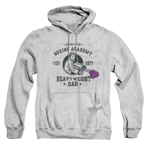 Popfunk Joker Father's Day THE JOKER Arkham Asylum Dads Club Adult Pull-Over Hoodie, Athletic Heather, Small