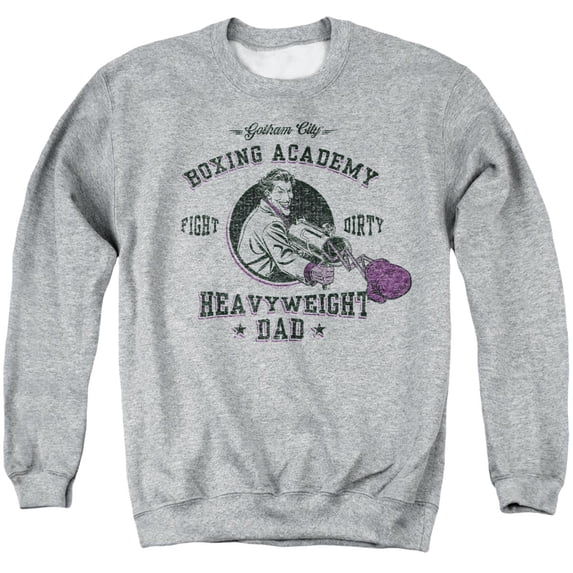 Popfunk Joker Father's Day THE JOKER Arkham Asylum Dads Club Unisex Adult Crewneck Sweatshirt, Athletic Heather, Medium