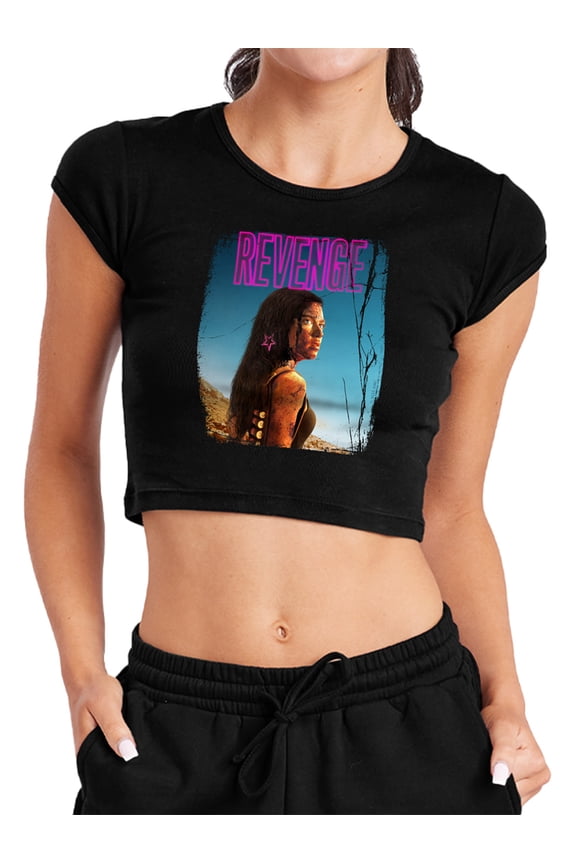 Popfunk Late Night with the Devil Fire Women's Sleeveless Crop Top Tank, Black, Medium