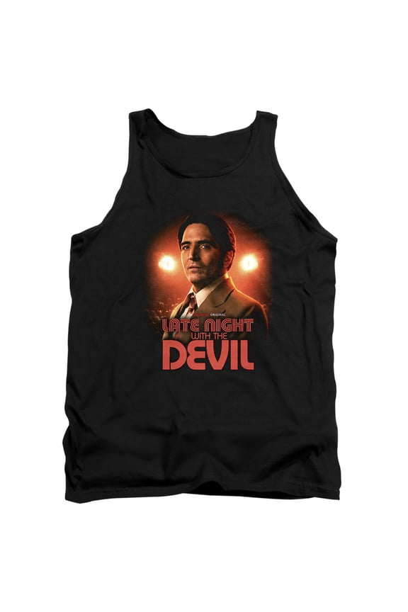 Popfunk Late Night with the Devil Portrait Unisex Adult Tank Top, Black, Medium
