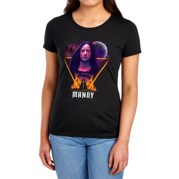 Popfunk Mandy Burning Triangle Women's T Shirt, Black, 2X-Large