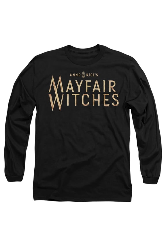 Popfunk Mayfair Witches Gold Logo Unisex Adult Long-Sleeve T Shirt, Black, Small