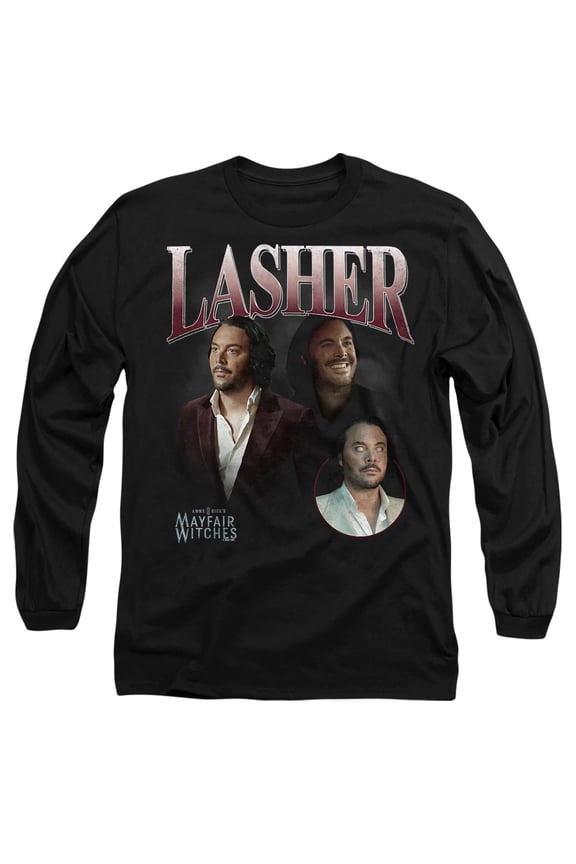 Popfunk Mayfair Witches Lasher Bootleg Unisex Adult Long-Sleeve T Shirt, Black, Small