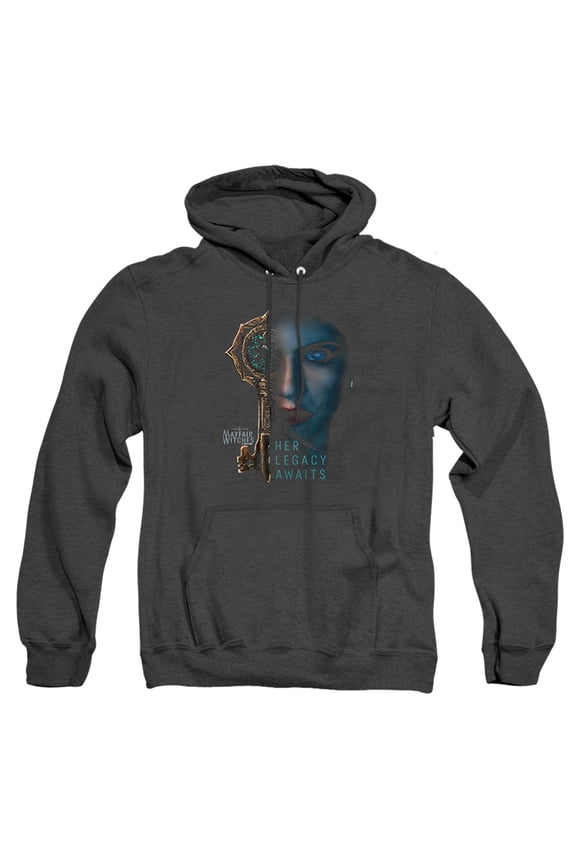 Popfunk Mayfair Witches Rowan Legacy Unisex Adult Pull-Over Heather Hoodie, Black Heather, Medium