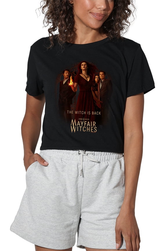 Popfunk Mayfair Witches The Witch is Back Women's Crop Top T-Shirt, Black, Large