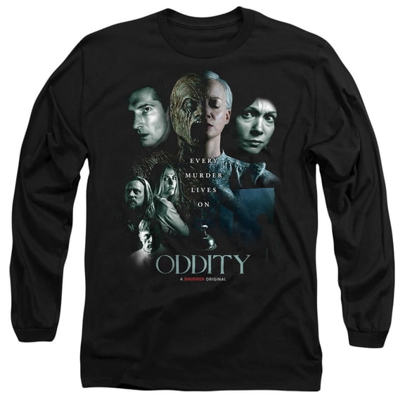 Popfunk Oddity Floating Heads Unisex Adult Long-Sleeve T Shirt, Black, Small