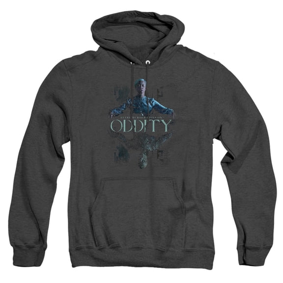 Popfunk Oddity Key Art Unisex Adult Pull-Over Heather Hoodie, Black Heather, Small