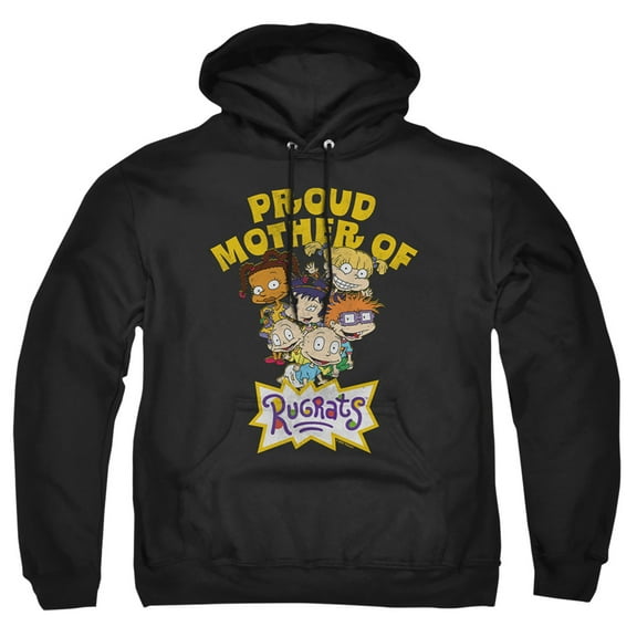 Popfunk Rugrats Mother's Day Proud Mother Adult Pull-Over Hoodie, Black, 4X-Large